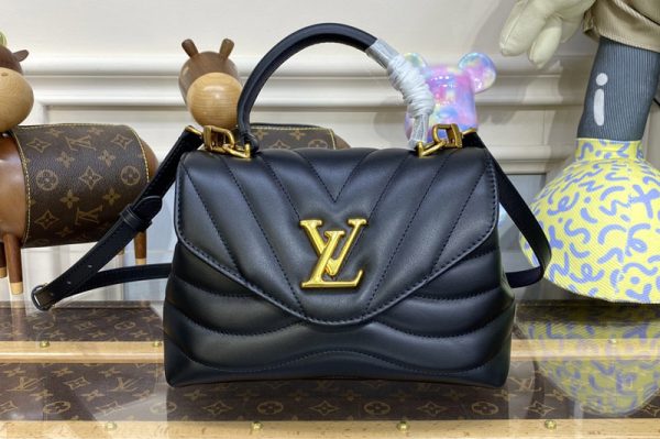 Replica Louis Vuitton M21720 Hold Me top-handle bag in Black Smooth cowhide leather