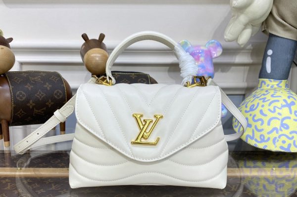 Replica Louis Vuitton M21797 Hold Me top-handle bag in White Smooth cowhide leather