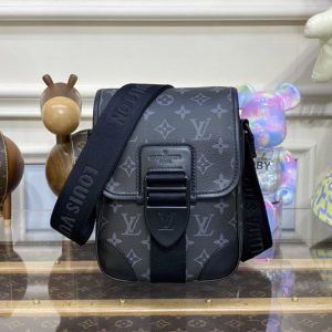 Replica Louis Vuitton M46442 LV Archy Messenger PM bag in Monogram Eclipse canvas