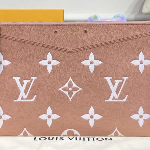 Replica Louis Vuitton M62937 LV Daily Pouch in Pink/Cream Monogram Empreinte leather