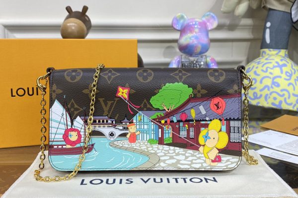 Replica Louis Vuitton M81857 LV Felicie Pochettein in Monogram coated canvas