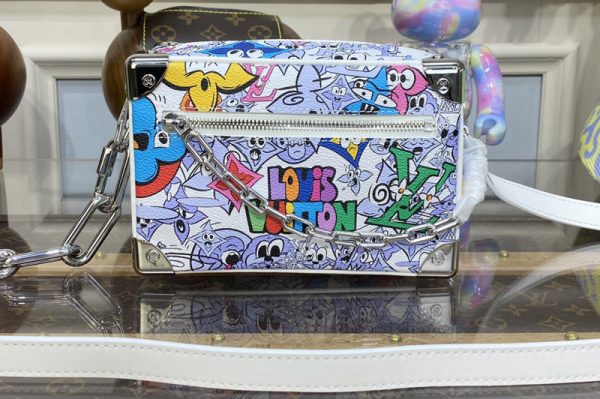 Replica Louis Vuitton M82008 LV Mini Soft Trunk Bag in Multicolor Monogram Comics coated canvas