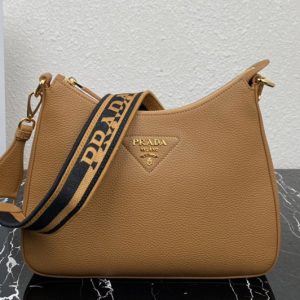 Replica Prada 1BC178 Leather bag in Caramel Leather