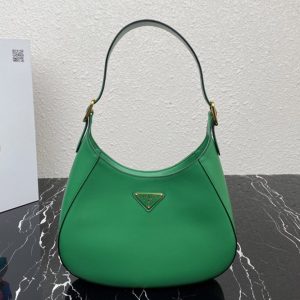 Replica Prada 1BC179 Leather shoulder bag in Green Leather