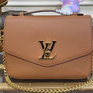 Replica Louis Vuitton M22952 LV Oxford handbag in Cognac Grained calf leather