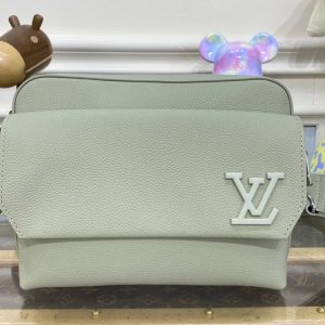 Replica Louis Vuitton M22611 LV Fastline Messenger bag in Grey Cowhide leather