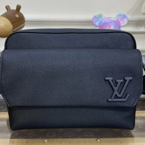 Replica Louis Vuitton M22482 LV Fastline Messenger bag in Black Cowhide leather