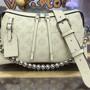 Replica Louis Vuitton M24114 LV Mahina Hand It All PM bag in Beige Mahina calfskin